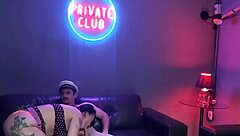 POV captain pounds big ass trans diningata on swing house sofa!