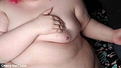 BBW Pumps Huge Nipples in Submissive Fetish Play!