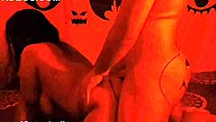 i fuck tight pussy hard during halloween in horror red house party