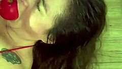 young stud, wanna pound this curvy milf's hairy pussy in red dress?