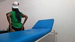 waiting in goblin costume at massage parlor for boyfriend's hot ride