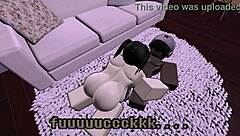 Asian femdom rides and owns black guy's cock roblox style