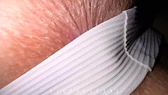 skinny wife sniffs thong in outdoor ass worship