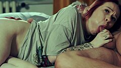 redhead milf pussy pounded rough quickie cum covered explosion