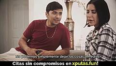 Brunette milf sucks cock then fucks hard