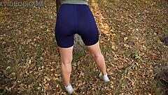 Yoga Shorts Panty Tease Outdoor Fetish