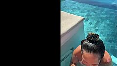 girlfriend's public deepthroat bj at costa rica infinity pool