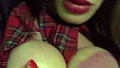 ts shemale patricia loves deepthroat blowjob on monster cock boobs