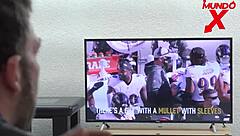 Friend Pounds Her Ass Hard Then Cums On Mouth And Big Tits Doggystyle