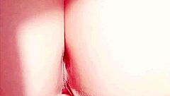 Mature Oiled Wife Teases Shaved Pussy Lips Close Up