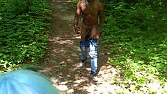 Group sex in the woods with a busty MILF