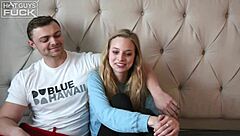 Blonde college teens fuck in missionary position