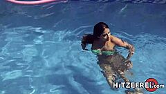 Julia de lucia gets dripping wet in poolside rimjob and deepthroat action