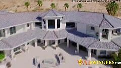 Sex games outdoors between horny group of sexy swingers