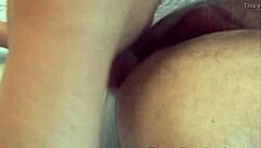 Horny chap slams the shemale's asshole hard in rough assfucking session