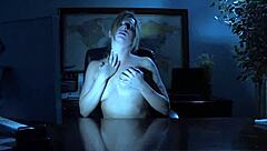 Blonde Pornstar Dahlia Fingers Her Pussy And Ass In The Dark