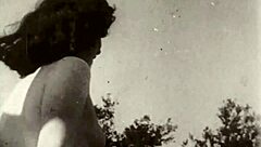 Vintage nudes featuring natural tits and hairy bodies in nature