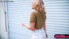 I imagine a blonde and brunette teen 18+ on a dream date, exploring each other's bodies passionately.