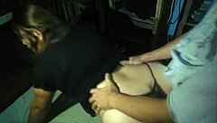 latina milf doggystyle with thong aside at night?