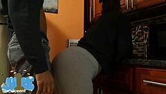 Step sister, are you feeling that big black cock groping you while you wash dishes?