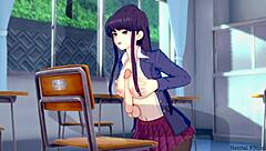 Teen 18+ Komi gives blowjob and gets creampie in college classroom