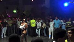 Feel the Passion as Sexy Colombian Latina Strips Naked on the Salsa Dance Floor