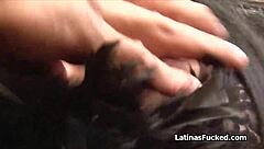 Phat-Ass Latina Amateur Milks Cock in Homemade Casting Lingerie Session