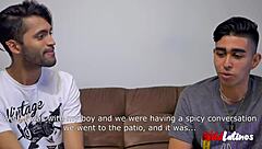 Young Latin Sebas Cruz Deepthroats And Covers Camilo Brown's Face In Cum!