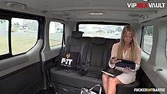 Angela Christin Seizes Backseat Opportunity with Bald Driver Leny Evil