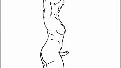 Futanari doodles in anime style