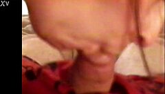 Busty Brunette Swallows Neighbor's Cumshot