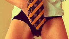 Hey, can you believe this tiny milf Brit peed herself in desperation cosplay? Fan request got wild!