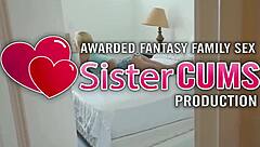 Young stepsisters shout, Who rides stepbrother's cock better?