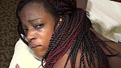 Petite ebony sluts blow and fuck in college dorm