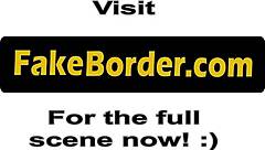 Nasty Border Patrol Surveys Pretty Brunette