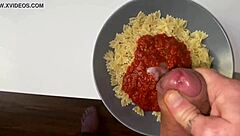 I love eating my man's cum-filled pasta, don't you?