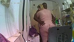 Passionate interracial bathing with Jylynn in shower