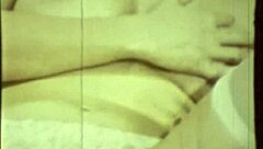 British lesbians in vintage London whisper, 'Threesomes with hairy cocks in the swinging sixties.'