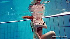 Nina Mohnatka smokes hotly by the pool!