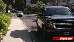 Eva's Wild Date Ends with Her Tight Pussy Demolished in Garage!