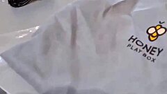 BLONDE MILF MASTURBATES WITH BBC TOY IN POV