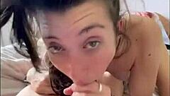 Watch me deepthroat my stepbrother's cock!