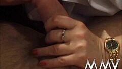 Horny brunette fucks in retro movie?