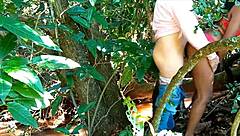 Little tasty girl being filmed by grandpa Danu for the caretaker