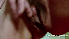 Standing Up Dripping Wet Hairy Teen Cumming Hard in Close-Up