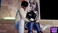 I watch the black magic girl in 3d oral scene