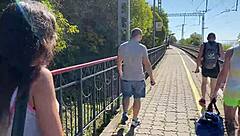 Boyfriend fucks her ass as stepsister rests nearby