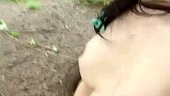 Hot Shemale Masturbates And Cums On Windy Beach