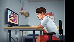 Jenny's Intense Monster Dildo Session Watched By Eager Eyes In Summertime Saga