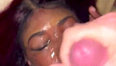 Ebony Slut Degraded In Sloppy Blowjob And Hardcore Assfucking